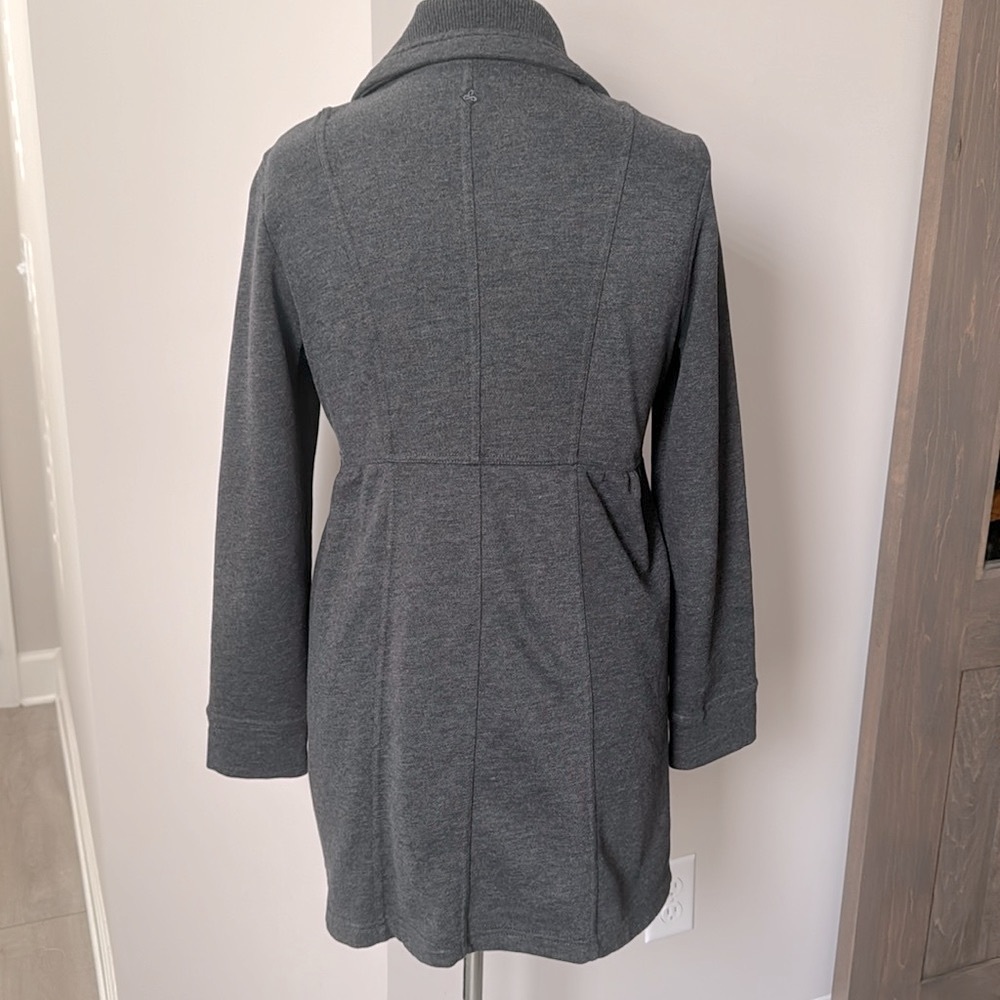prAna Mila coat asymmetrical Zip up pockets fleece lined - Picture 5 of 12